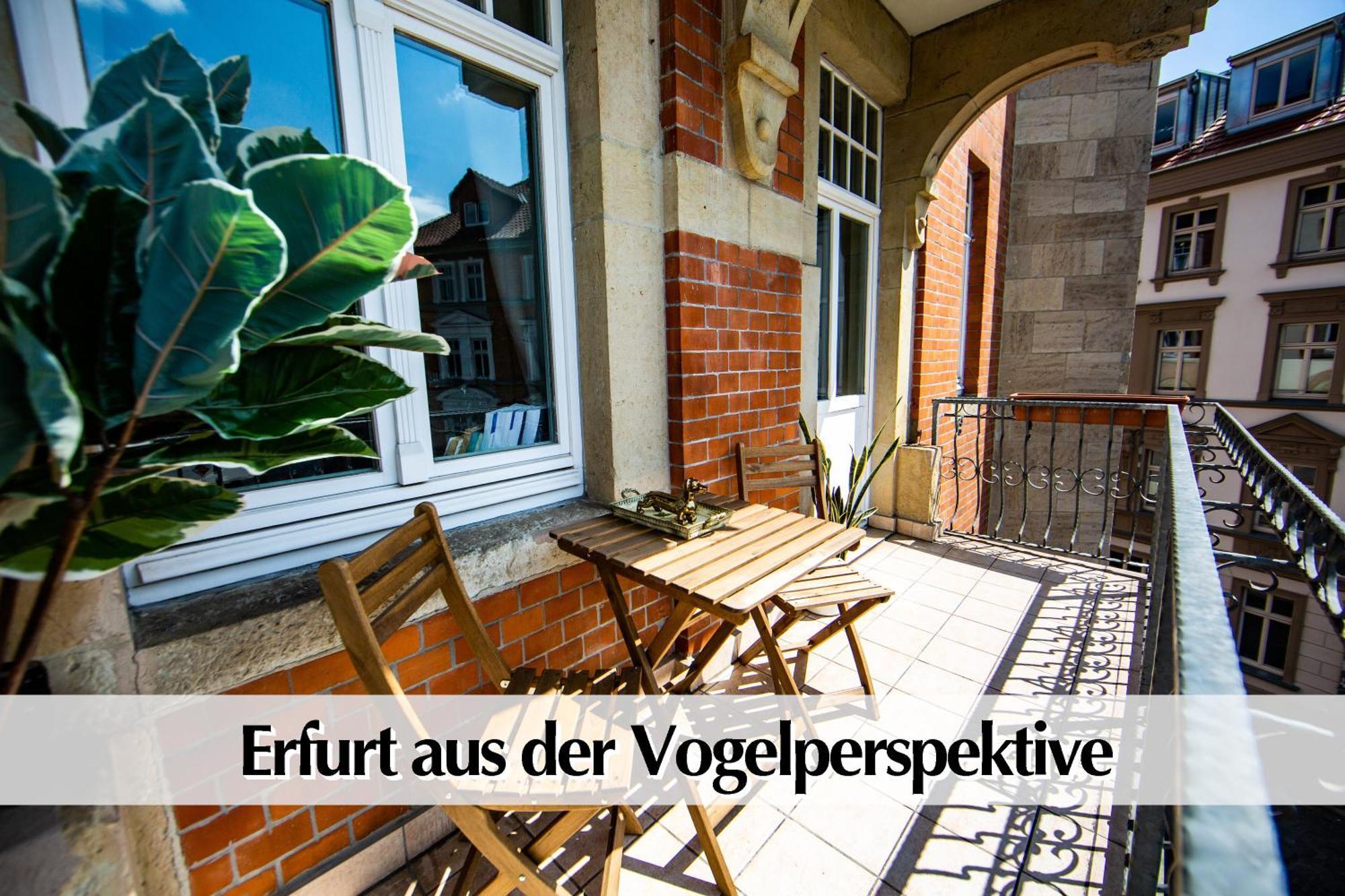 12 Fewos Im Jugendstilhaus Mit Aufzug, Terrasse, Kingsize-Bett, Smart-Tv, Etc Erfurt Værelse billede
