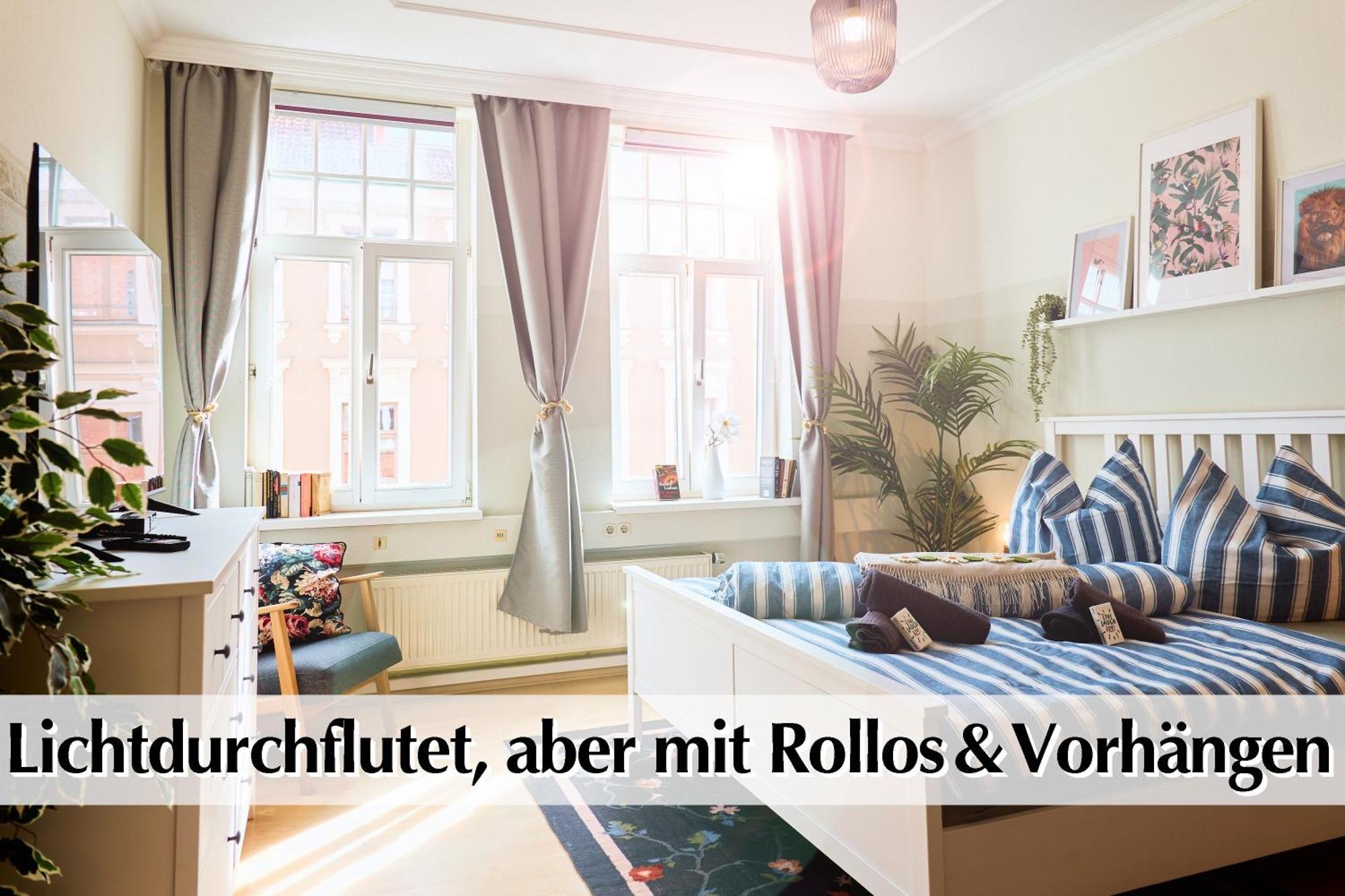 12 Fewos Im Jugendstilhaus Mit Aufzug, Terrasse, Kingsize-Bett, Smart-Tv, Etc Erfurt Værelse billede