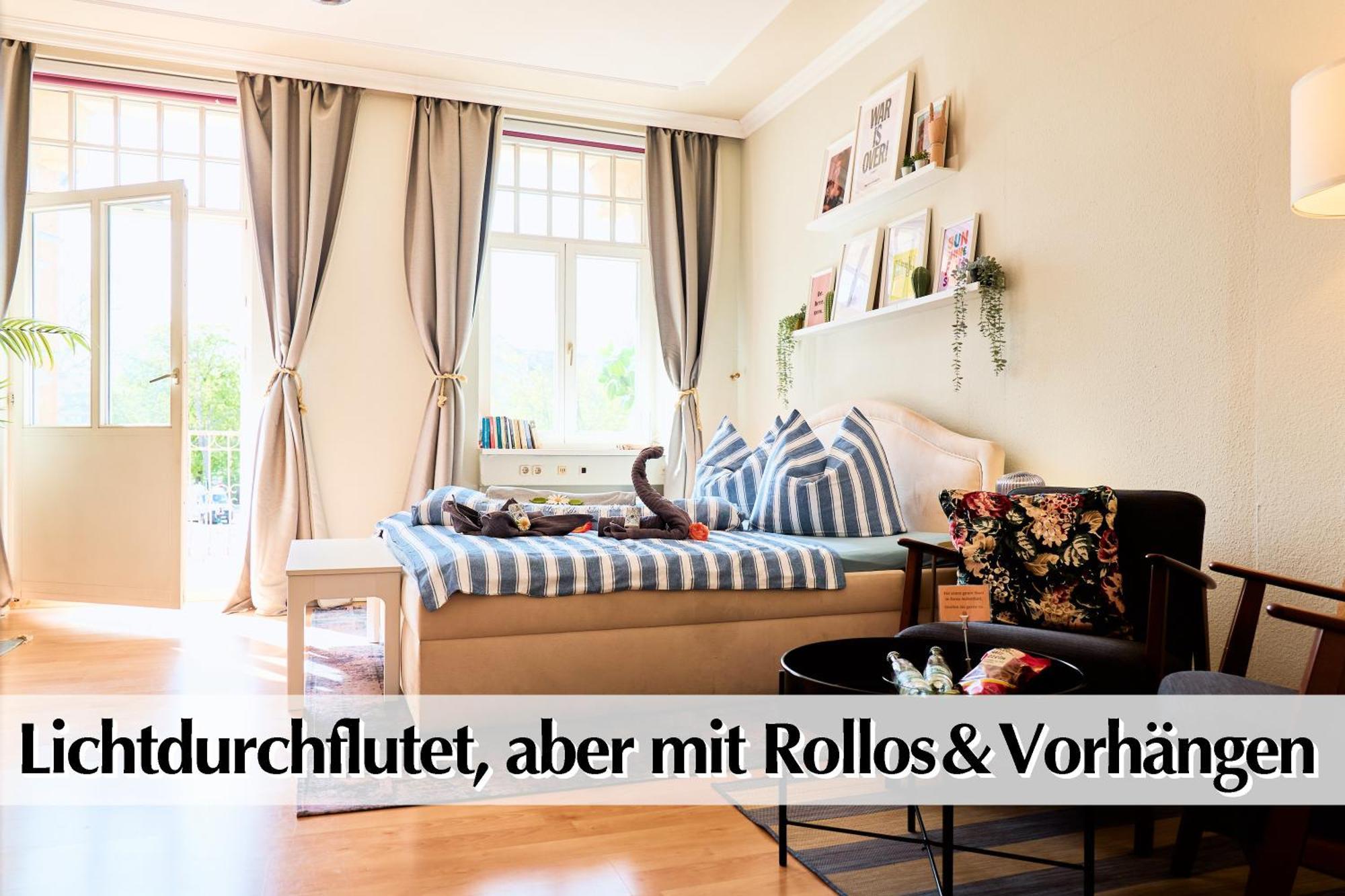 12 Fewos Im Jugendstilhaus Mit Aufzug, Terrasse, Kingsize-Bett, Smart-Tv, Etc Erfurt Værelse billede