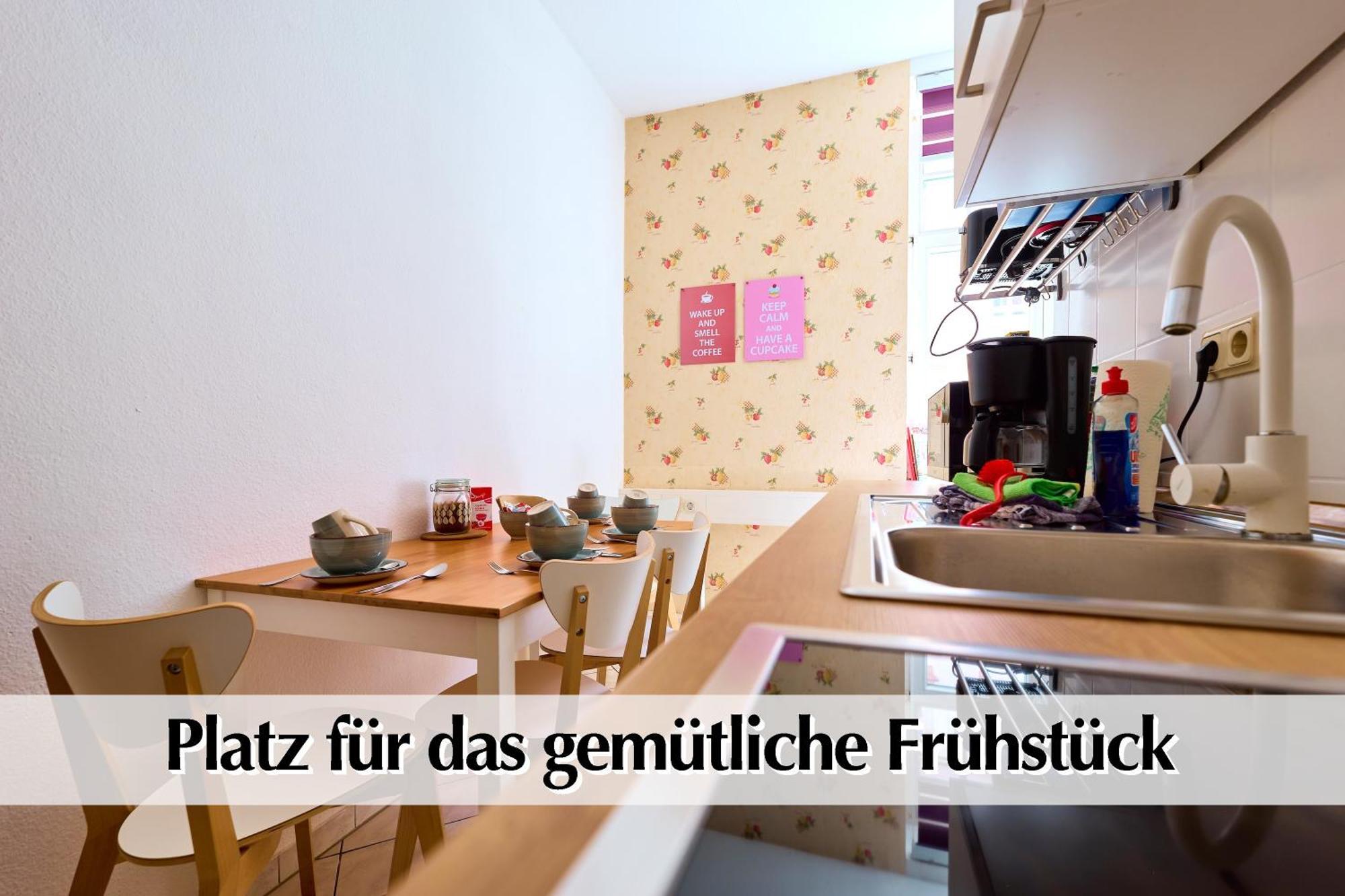 12 Fewos Im Jugendstilhaus Mit Aufzug, Terrasse, Kingsize-Bett, Smart-Tv, Etc Erfurt Værelse billede