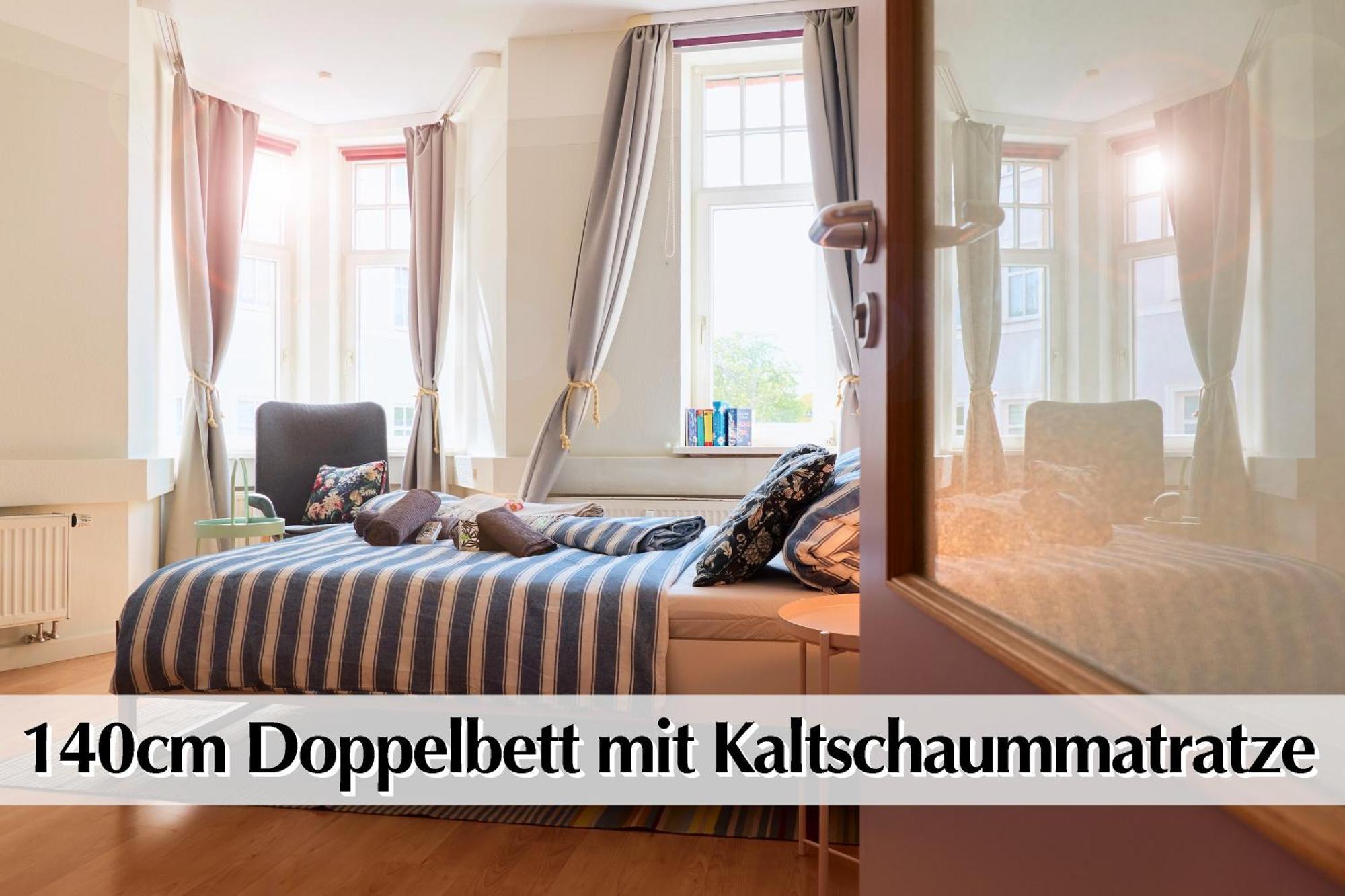 12 Fewos Im Jugendstilhaus Mit Aufzug, Terrasse, Kingsize-Bett, Smart-Tv, Etc Erfurt Værelse billede
